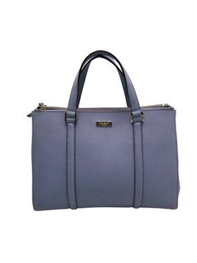 Kate Spade Light Blue Saffiano Leather Leila Triple Compartment Tote Bag